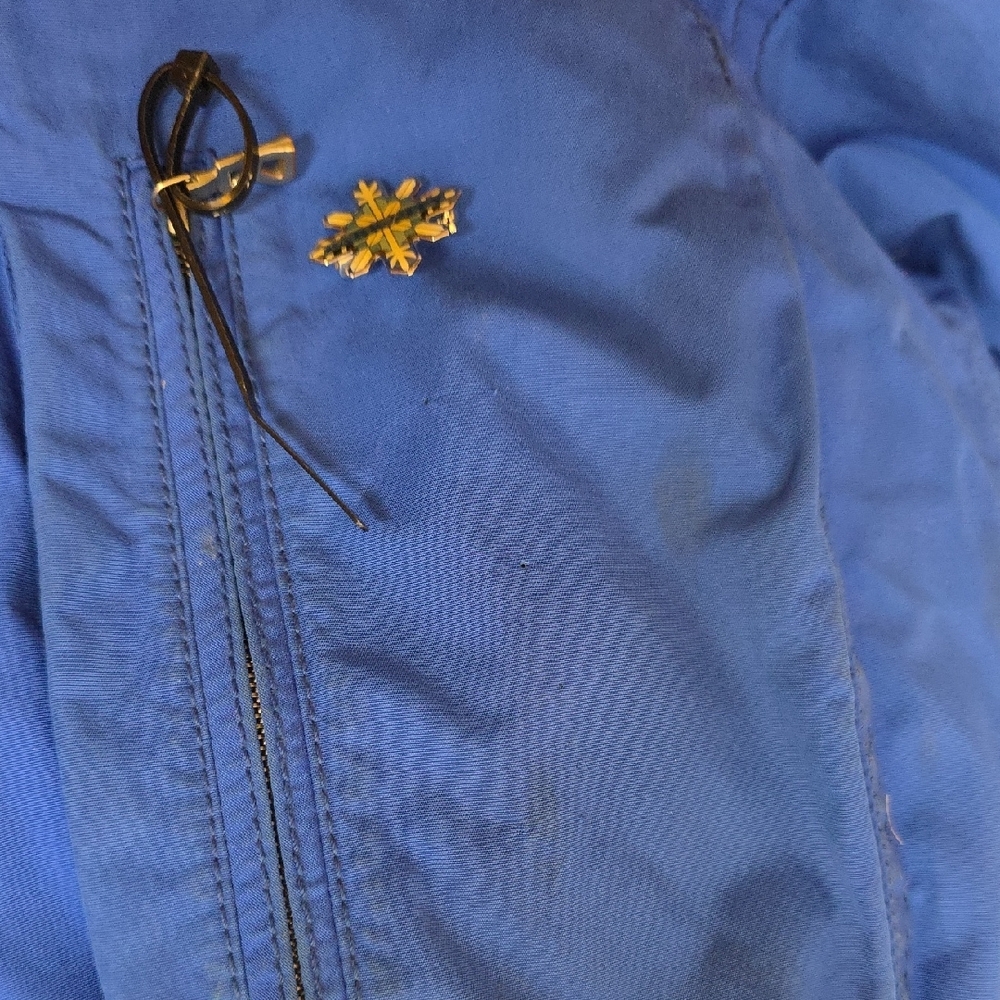 Bogner Blue Women's Ski Jacket with Fur Trim Hood Vintage Size 6 - Picture 10 of 17